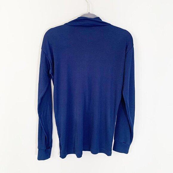 Patagonia‎ capilene made in USA blue turtleneck quarter zip base layer - Picture 2 of 7